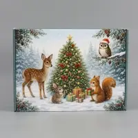 Коробка подарочная, самосборная &laquo;Зимний лес&raquo;,30.7&times;22&times;9.5 см