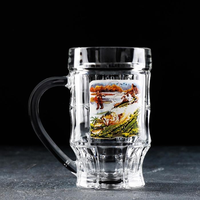 Пивная кружка «Охота-рыбалка», 500 мл, в подарочной упаковке Пивная кружка «Охота-рыбалка», 500 мл, в подарочной упаковке