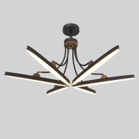 Люстра с ПДУ 1692/6 LED 168Вт 3000-6000К диммер серый 118х118х45 см BayerLux