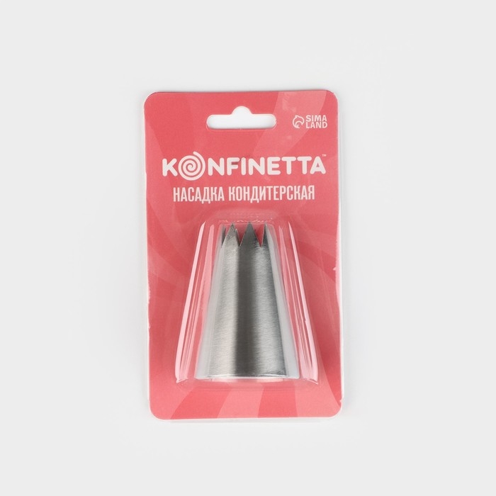 Насадка кондитерская KONFINETTA «Открытая звезда», d=3,4 см, выход 1,6 см, нержавеющая сталь Насадка кондитерская KONFINETTA «Открытая звезда», d=3,4 см, выход 1,6 см, нержавеющая сталь