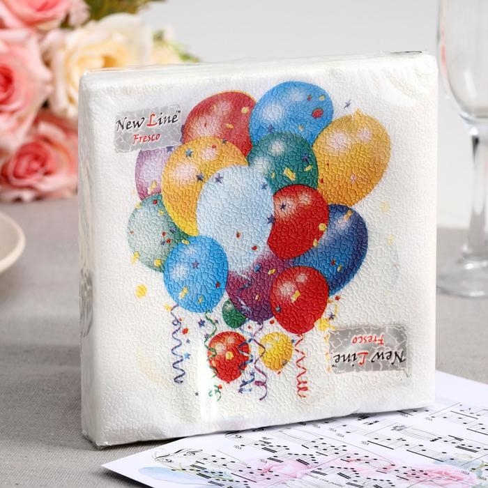 Салфетки бумажные New line FRESCO «Праздничные шары», 2 слоя, 33*33 см, 20 шт. Салфетки бумажные New line FRESCO «Праздничные шары», 2 слоя, 33*33 см, 20 шт.