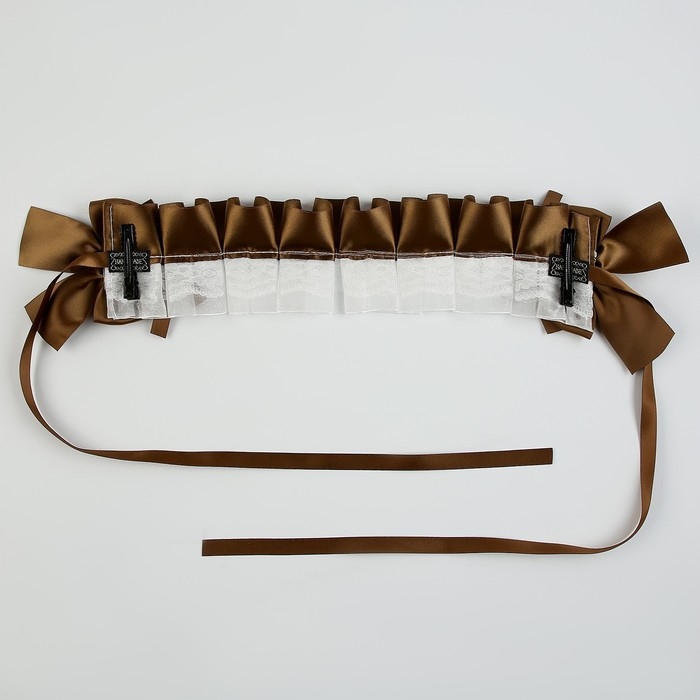 Карнавальная повязка «Лолита», цвет коричневый с белым кружевом Карнавальная повязка «Лолита», цвет коричневый с белым кружевом