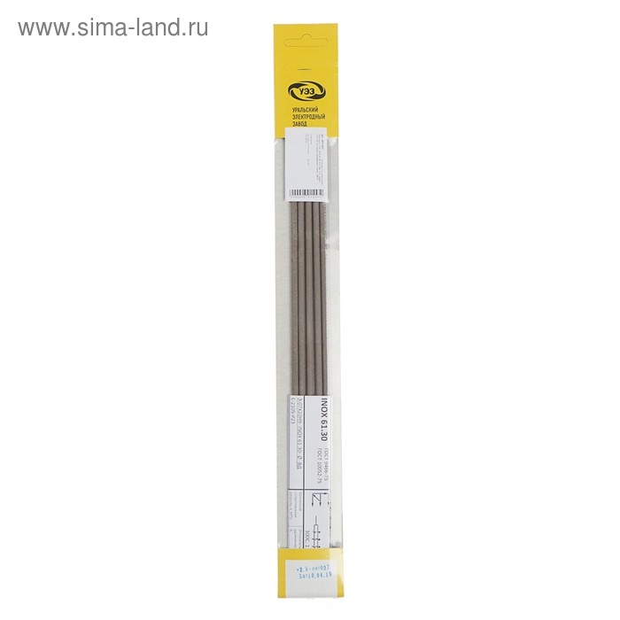 Электроды  Электроды "УЭЗ", INOX 61.30, d=2.5 мм, 5 шт., аналог ОК 61.30, для сварки нержавеющих сталей