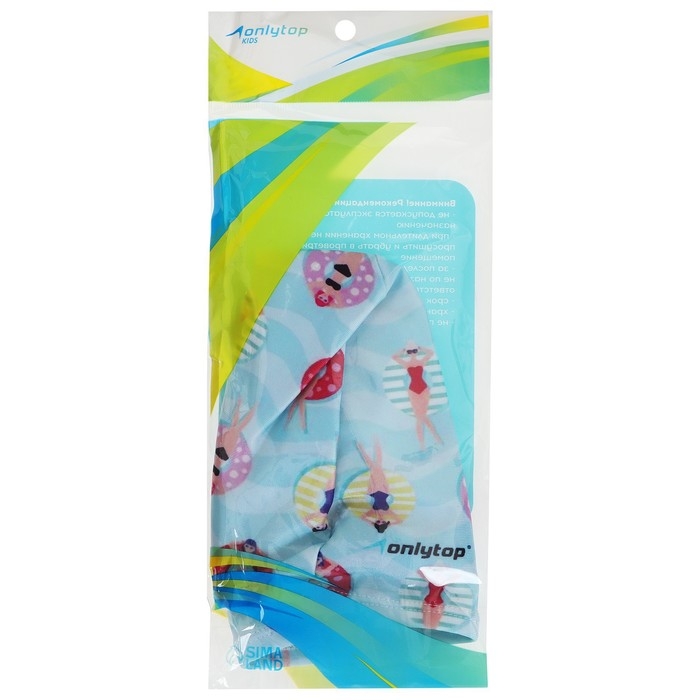 Шапочка для плавания детская ONLYTOP CAKE, тканевая, обхват 46-50 см Шапочка для плавания детская ONLYTOP CAKE, тканевая, обхват 46-50 см