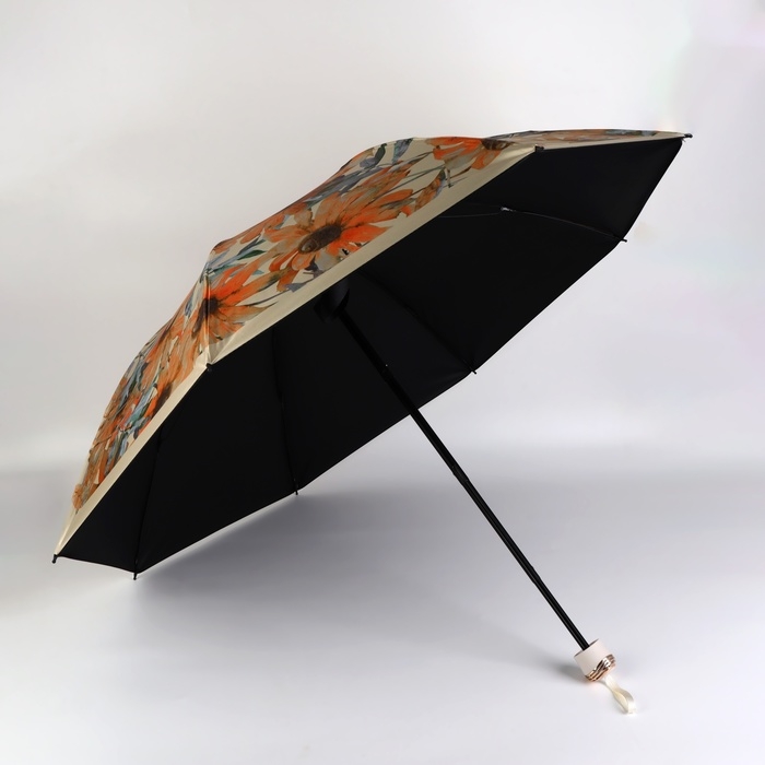 Зонт механический «Ромашки», эпонж, 4 сложения, 8 спиц, R = 48/55 см, D = 110 см, цвет МИКС Зонт механический «Ромашки», эпонж, 4 сложения, 8 спиц, R = 48/55 см, D = 110 см, цвет МИКС