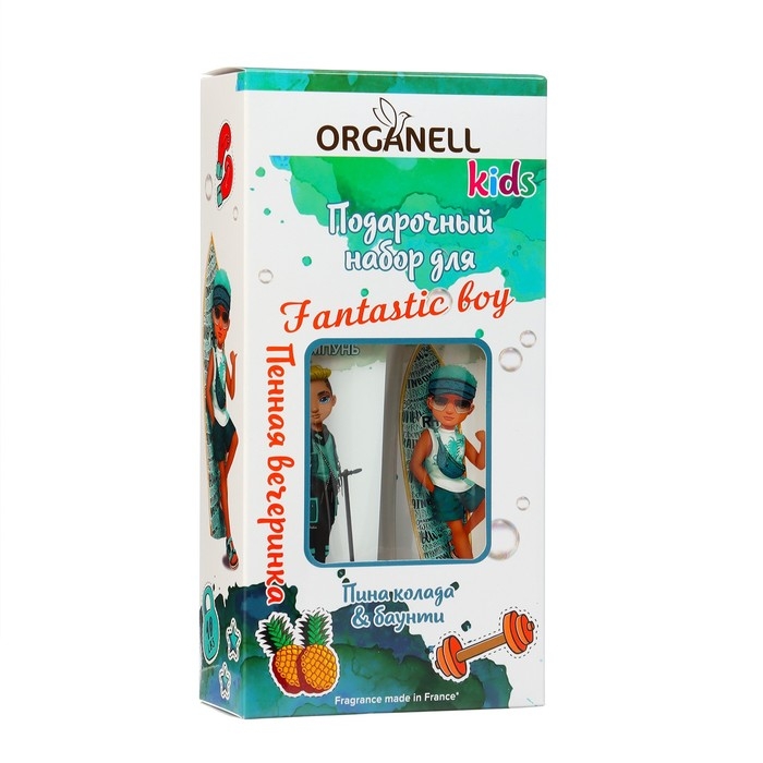 Набор детский ORGANELL  Набор детский ORGANELL "Пина колада и баунти": 2 в 1 гель для душа и шампунь, 250 мл + пена для ванн, 250 мл