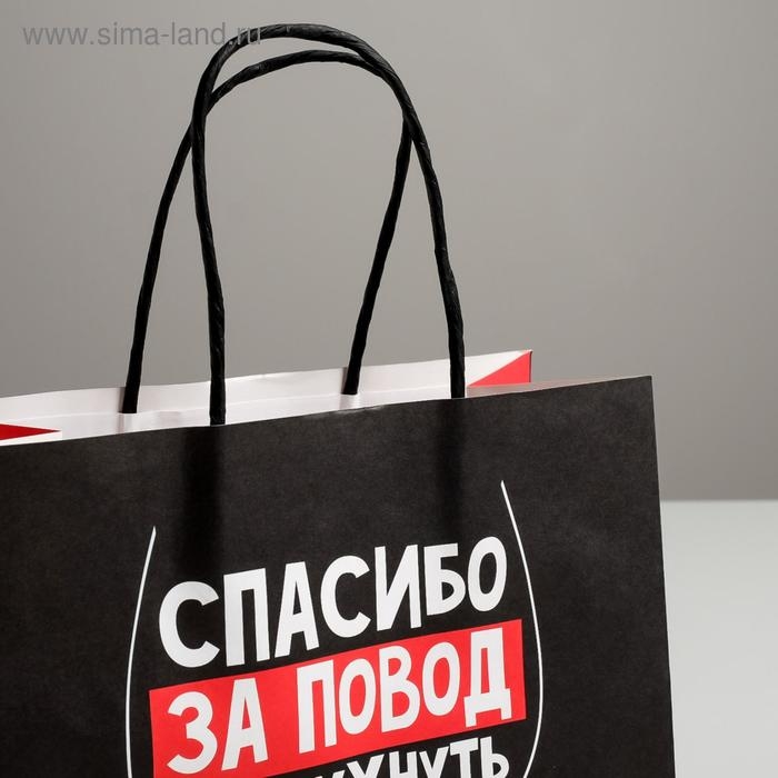 Пакет подарочный, упаковка, «Повод прибухнуть», 22 х 22 х 11 см Пакет подарочный, упаковка, «Повод прибухнуть», 22 х 22 х 11 см