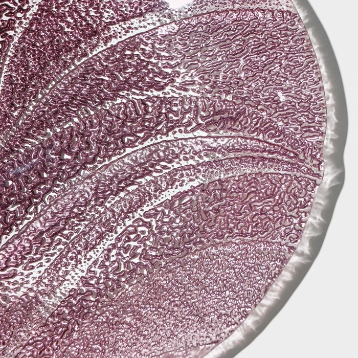 Тарелка стеклянная «Драхна», d=21 см, цвет бордовый Тарелка стеклянная «Драхна», d=21 см, цвет бордовый