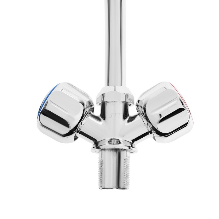 Смеситель для кухни Смеситель для кухни "МИРАЖ" V338M TYE-1005, двухвентильный, излив 300 мм, ручка МИКС, хром