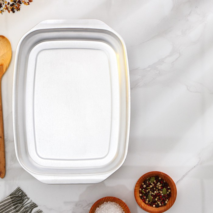 Противень алюминиевый, 29×21 см, цвет серебряный Противень алюминиевый, 29×21 см, цвет серебряный