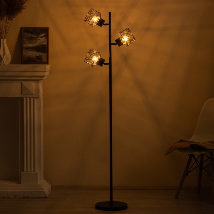 Торшер "Софит" 3хЕ27 40Вт черный 25х25х150см