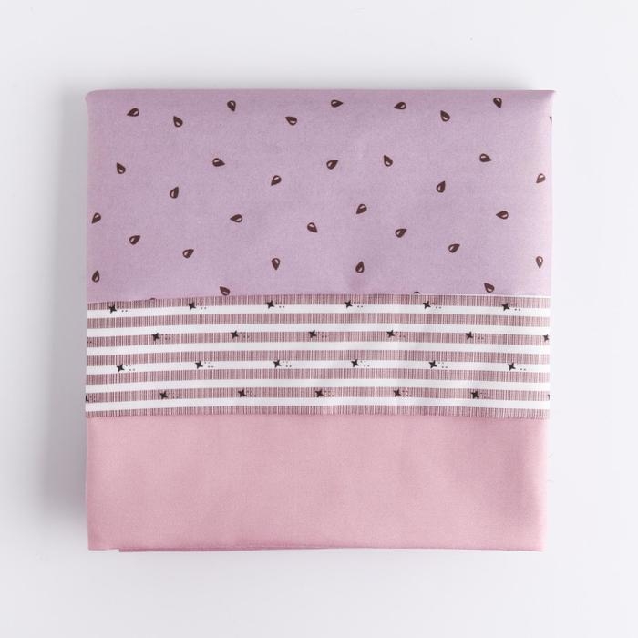 Ткань для пэчворка 3 лоскута «Лаванда», 50 × 50 см