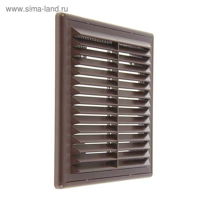 Решетка вентиляционная ERA 1515 Р, 150x150 мм, с сеткой, разъемная, коричневая Решетка вентиляционная ERA 1515 Р, 150x150 мм, с сеткой, разъемная, коричневая