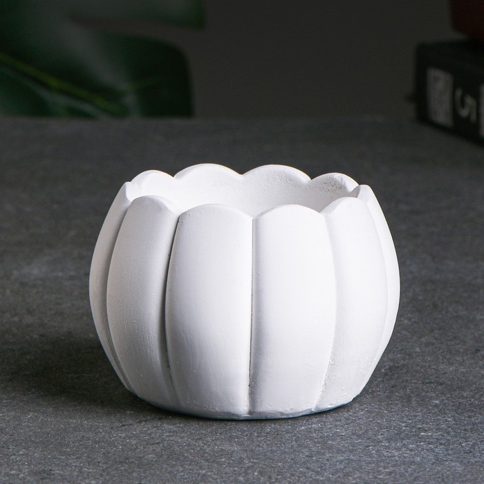 Кашпо  Кашпо "Тыква" белый, 0 15 л / 8,5х6х8,5см