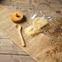 Банка стеклянная для хранения сыпучих продуктов «Эко» с ложкой, 1 л, 11×16 см, с бамбуковой крышкой