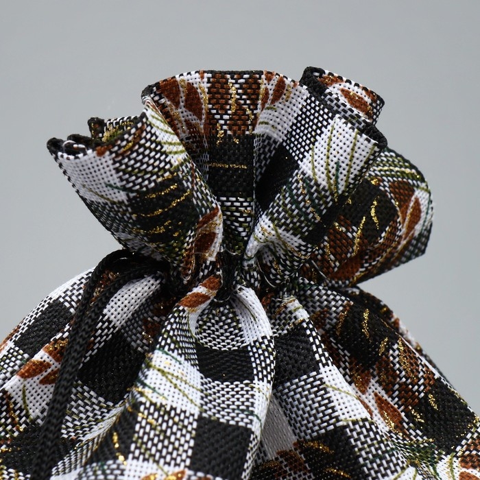 Мешочек подарочный холща «Клетка», 20 х 30 см +/- 1.5 см, Новый год Мешочек подарочный холща «Клетка», 20 х 30 см +/- 1.5 см, Новый год