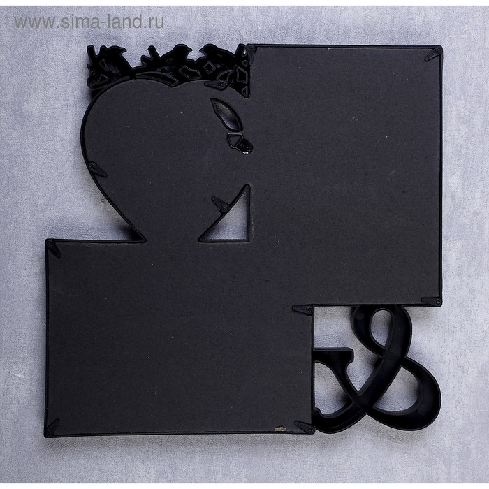 Фоторамка пластик на 3 фото 11х11, 13х18 см  Фоторамка пластик на 3 фото 11х11, 13х18 см "Птицы на веточке" чёрная 29х29 см