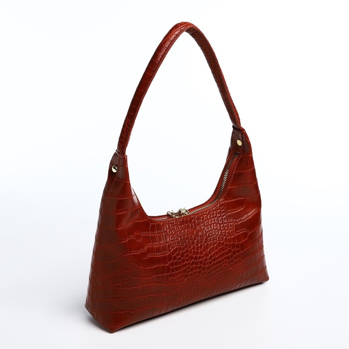 Сумка-багет на молнии, цвет бордовый Сумка-багет на молнии, цвет бордовый