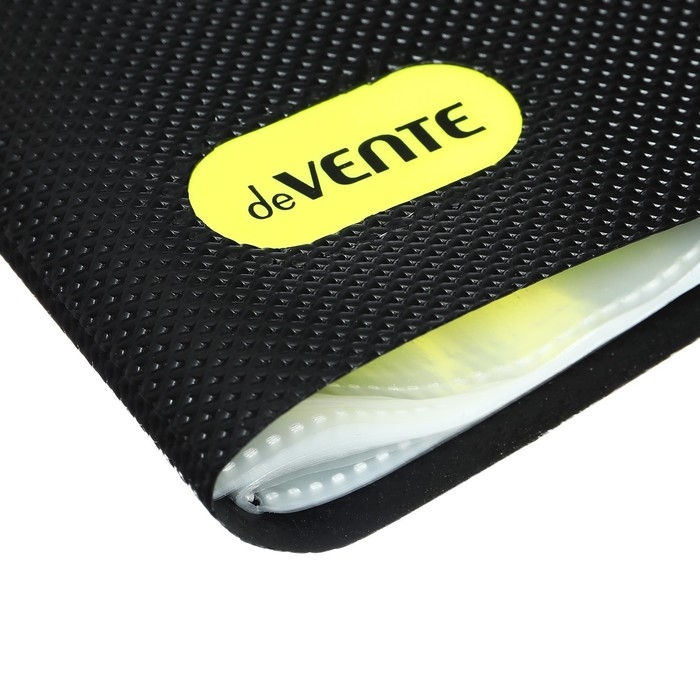 Папка 40 вкладышей А3 500мкм deVENTE MonoChrome фактура, клапан на резинке, черная Папка 40 вкладышей А3 500мкм deVENTE MonoChrome фактура, клапан на резинке, черная