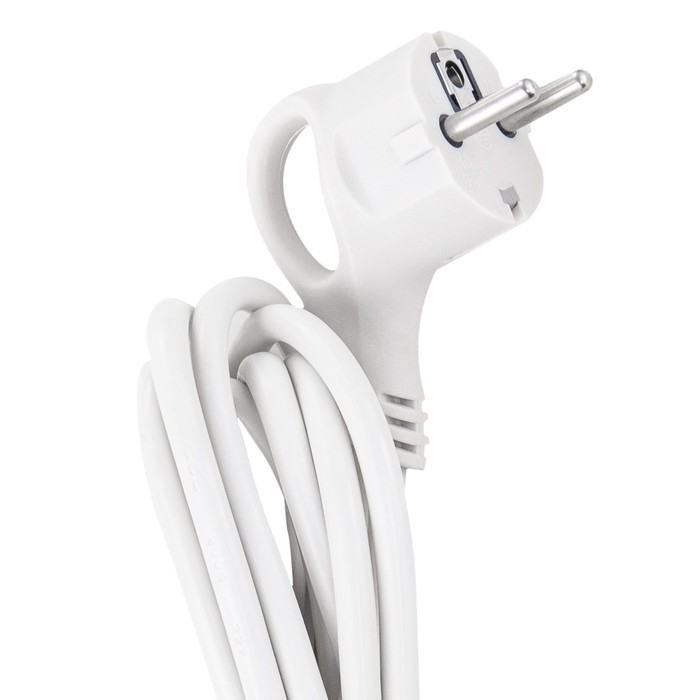 Сетевой фильтр duwi, 5 розеток, 5 м, 10 А, ПВС 3х0.75 мм2, с з/к, 2 USB, со шторками, белый