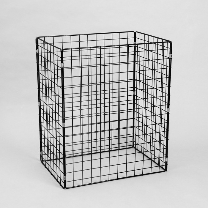 Корзина-накопитель складная, на колесах, 1 полка, 60×40×80 см, цвет чёрный Корзина-накопитель складная, на колесах, 1 полка, 60×40×80 см, цвет чёрный