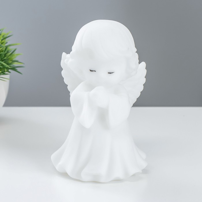 Ночник  Ночник "Ангелочек" LED батарейки 3xLR белый 8,5х8х14,5 см RISALUX