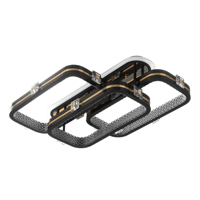 Люстра с ПДУ Люстра с ПДУ "Тильда" 3хLED 132Вт 3000-6000К RGB черный золотой 70х42х16см