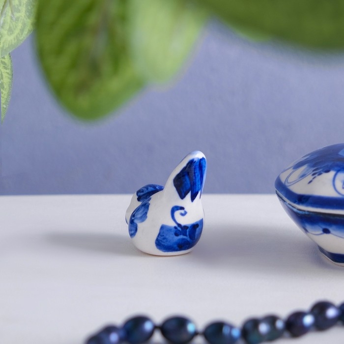 Сувенир «Синичка», малая, 4 см, гжель Сувенир «Синичка», малая, 4 см, гжель