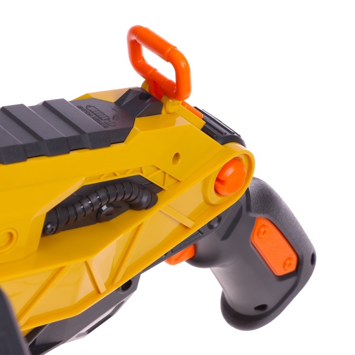 Бластер «Скорострел», стреляет мягкими пулями, работает на батарейках Бластер «Скорострел», стреляет мягкими пулями, работает на батарейках