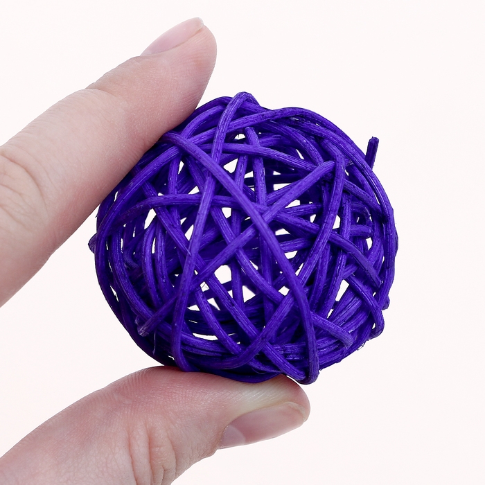 Шар декоративный из лозы, набор 6 шт, размер 1 шт 5 см, цвет МИКС Шар декоративный из лозы, набор 6 шт, размер 1 шт 5 см, цвет МИКС