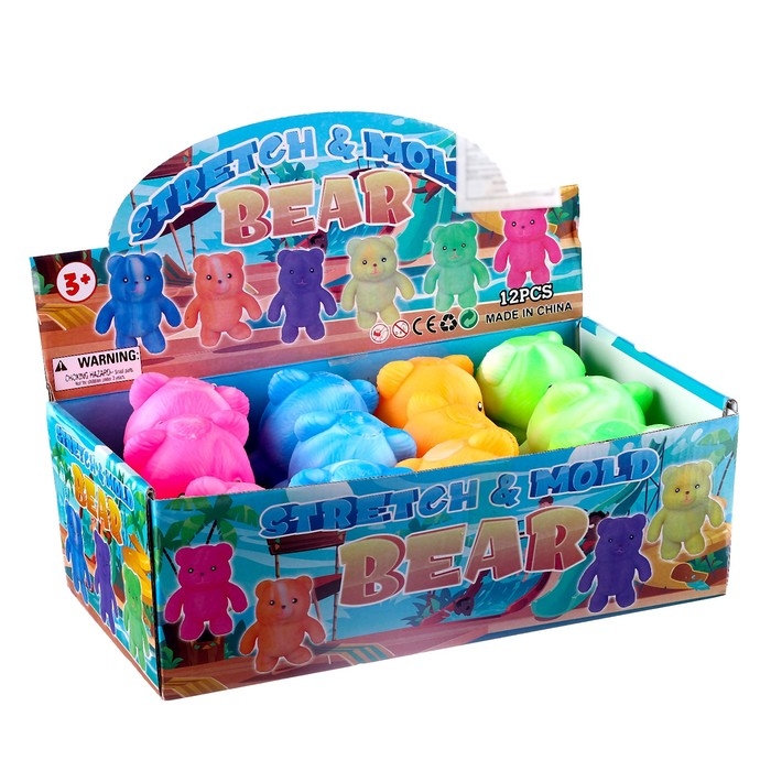 Мялка Мялка "Мишка" с пастой, цвета МИКС