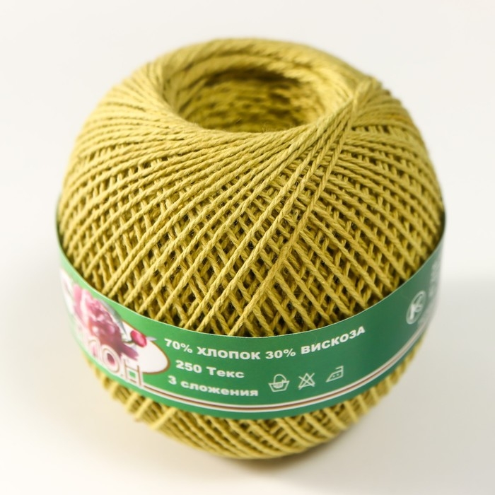 Нитки вязальные Нитки вязальные "Пион" 200м/50гр 70% хлопок, 30% вискоза цвет 2602