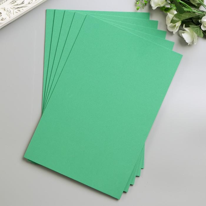 Фоамиран Фоамиран "Изумрудный" 2 мм (набор 5 листов) формат А4