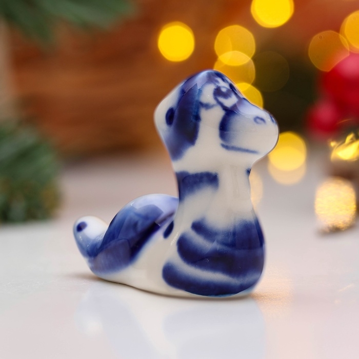 Сувенир Сувенир "Змей Мотя" 5,5х7,5 см, гжель