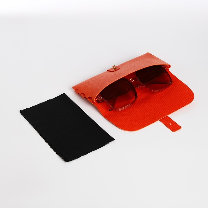 Футляр для очков на зацепке, длина 16,5 см, цвет оранжевый Футляр для очков на зацепке, длина 16,5 см, цвет оранжевый