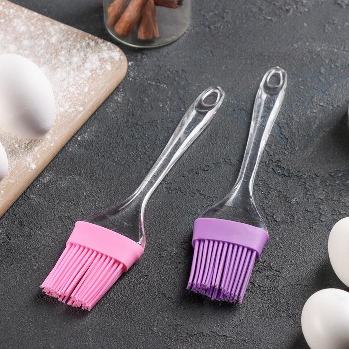 Кисть Доляна «Лёд», силикон, 20,5×4,5 см, цвет МИКС Кисть Доляна «Лёд», силикон, 20,5×4,5 см, цвет МИКС