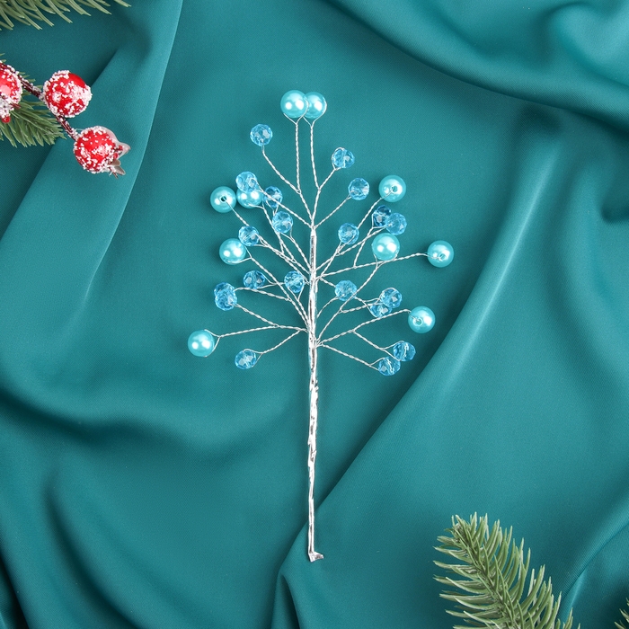 Декор  Декор "Хрустальная сказка" 17 см, голубая жемчужинка