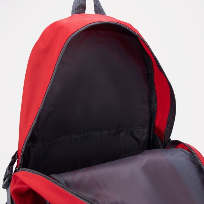 Рюкзак туристический с расширением, 7 л, 2 отдела на молнии, 4 кармана, цвет чёрный/красный Рюкзак туристический с расширением, 7 л, 2 отдела на молнии, 4 кармана, цвет чёрный/красный