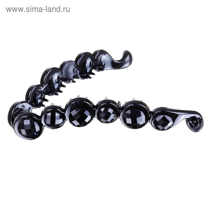 Банан для волос Банан для волос "Виртуоз" грани, 10,5 см, чёрный