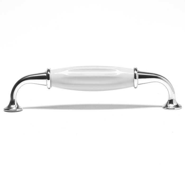 Ручка скоба STYLISH Ceramics 003, керамическая, цвет хром Ручка скоба STYLISH Ceramics 003, керамическая, цвет хром