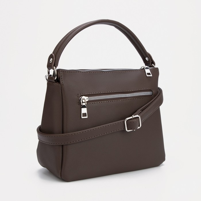 Сумка кросс-боди, отдел на молнии, наружный карман, цвет коричневый Сумка кросс-боди, отдел на молнии, наружный карман, цвет коричневый