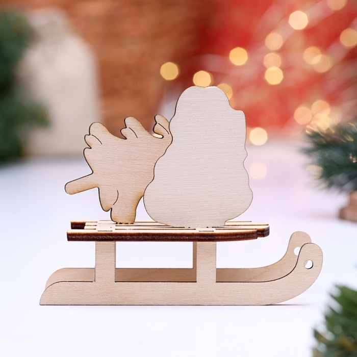 Новый год. Сувенир символ года санки Новый год. Сувенир символ года санки "Змея с ёлочкой", вид 3, 10,5 х 4,7 х 7,8 см