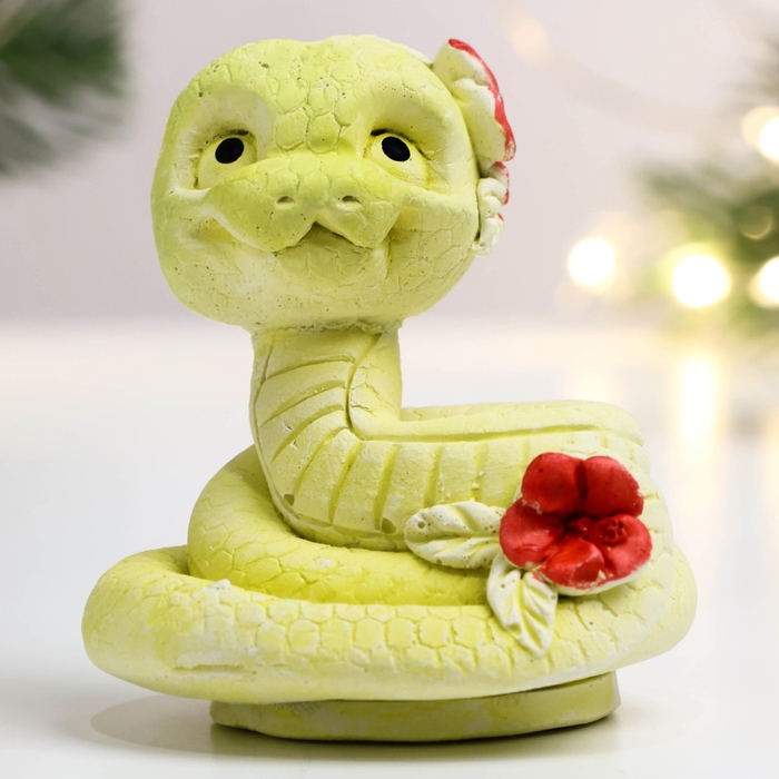 Новый год. Символ 2025. Фигура Новый год. Символ 2025. Фигура "Змея Гая" лимонная, 6х6см