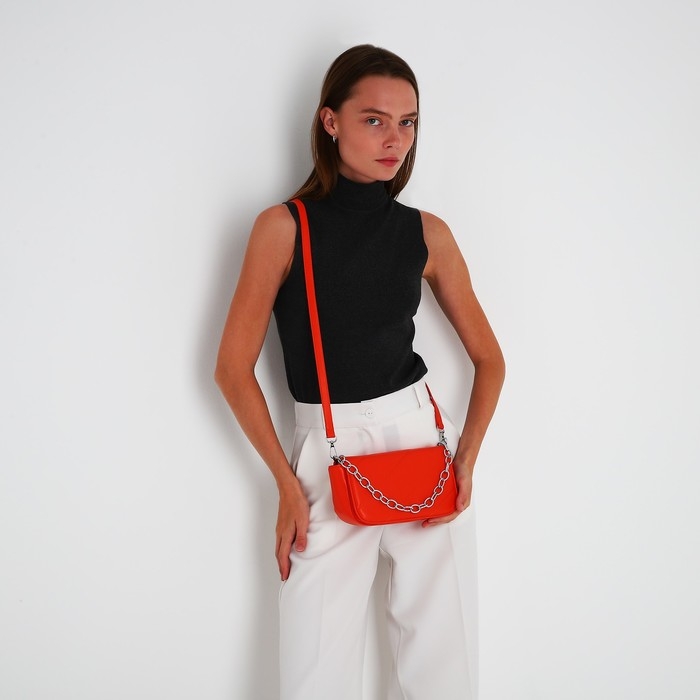 Сумка-мессенджер на магните, цвет оранжевый Сумка-мессенджер на магните, цвет оранжевый