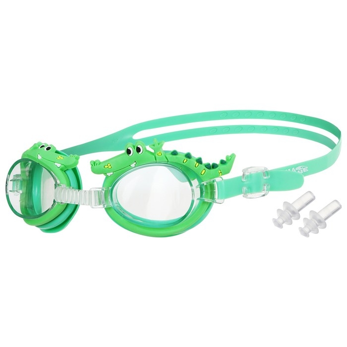 Очки для плавания детские «На волне» «Крокодил», беруши Очки для плавания детские «На волне» «Крокодил», беруши