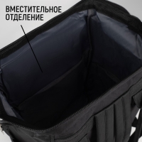 Рюкзак школьный текстильный Black, с карманом, 25х13х38 чёрныQ