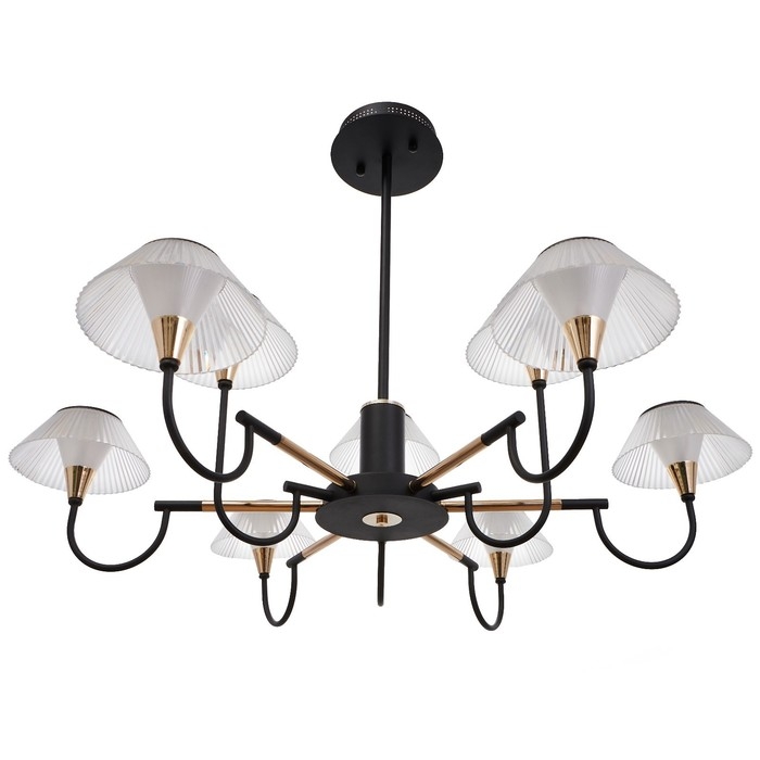 Люстра 1695/9 LED 216Вт 3000-6000К черно-золотой 95х95х113 см BayerLux