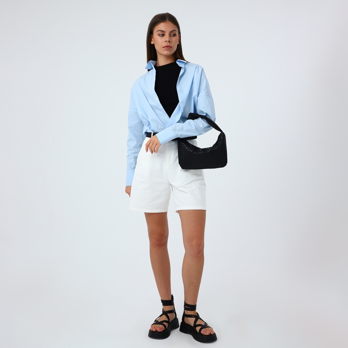 Сумка-багет на молнии, цвет чёрный Сумка-багет на молнии, цвет чёрный