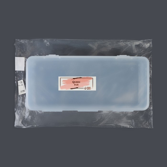 Органайзер для хранения, с крышкой, 24,5 × 11 см, цвет прозрачный