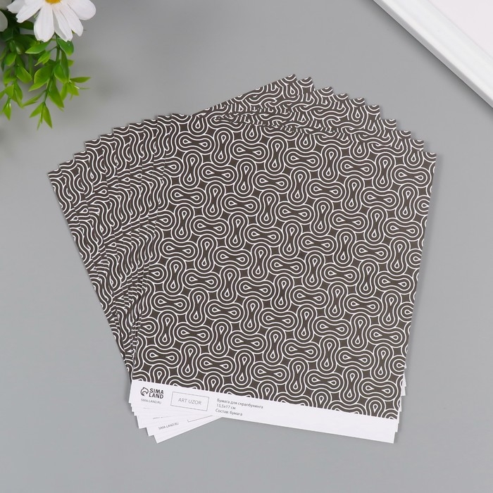 Бумага для скрапбукинга Бумага для скрапбукинга "Автотрек" плотность 180 гр набор 10 шт 15,5х17 см